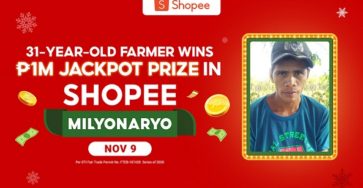 31-Year-Old Farmer wins P1M Jackpot Prize in Shopee Milyonaryo