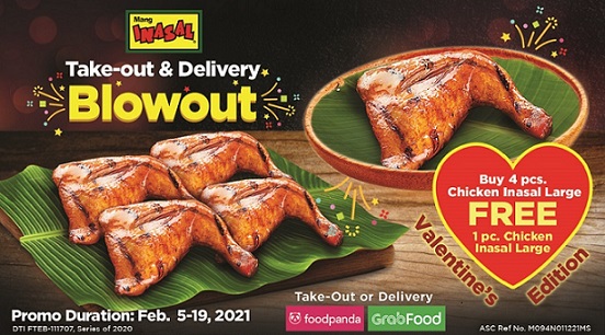 The Mang Inasal Take-out and Delivery Blowout Valentine edition