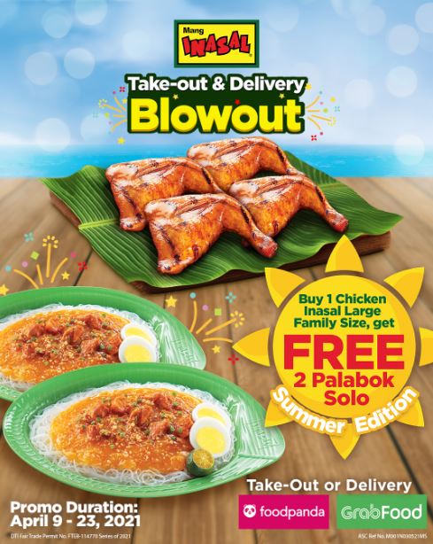 Another Blowout treat for Mang Inasal Chicken and Palabok fans
