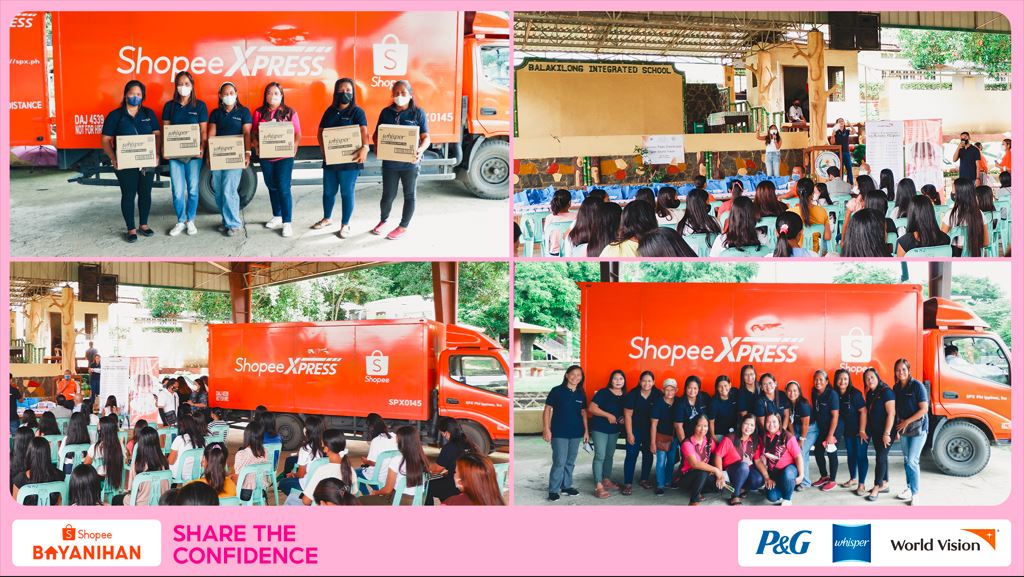 Shopee, Shopee Xpress partner with Whisper and World Vision to empower young women to #Share The Confidence