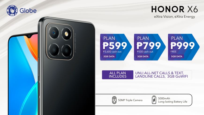 HONOR X6 now available via Globe postpaid plans!