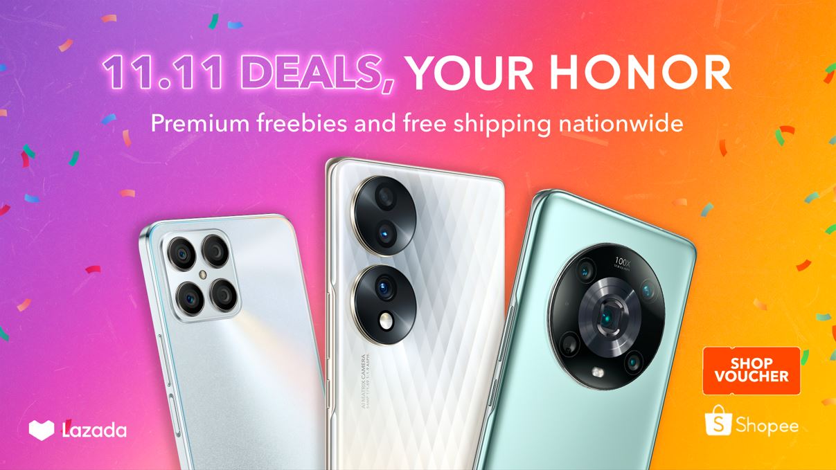 HONOR joins Lazada and Shopee 11.11 Sale!
