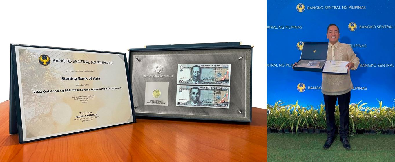 SBA Recognized as One of BSP’s Outstanding Stakeholders in 2022