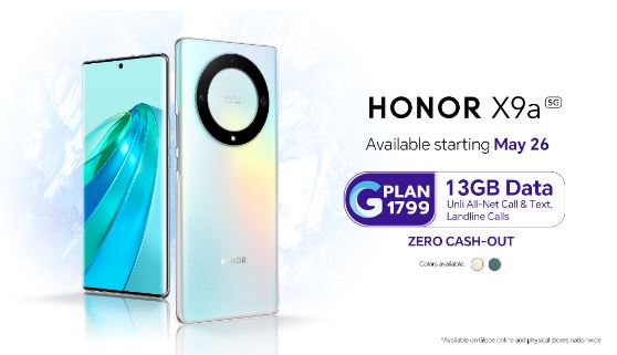 HONOR X9a 5G to be available via Globe Postpaid Plans with Zero Cash-out, 13 GB Data!