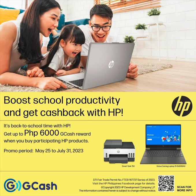 Top quality devices up for grabs in HP’s GCash ‘back-to-school’ promo
