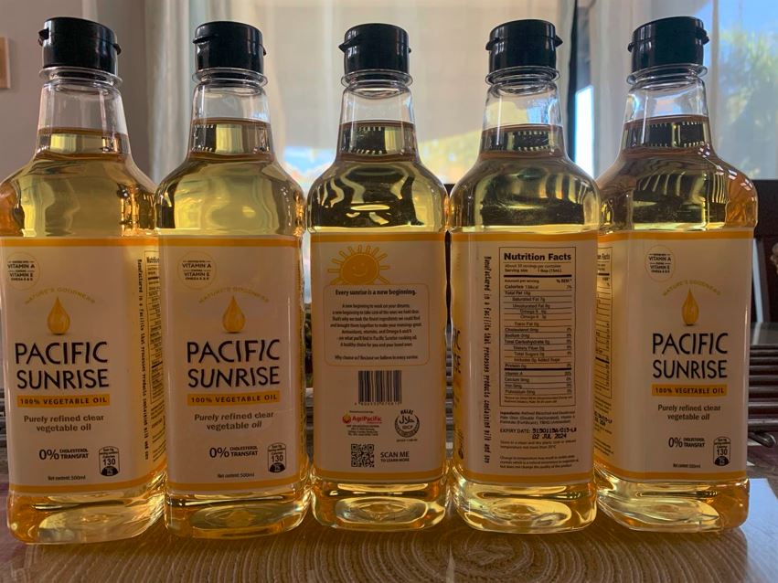 Pacific Sunrise Purely Refined Clear Vegetable Oil For A Healthy Choice for Cooking