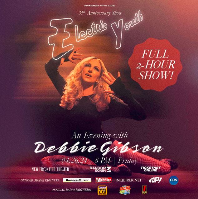 Pop Music Icon Debbie Gibson set to electrify Manila with an Electric Youth Anniversary Show!