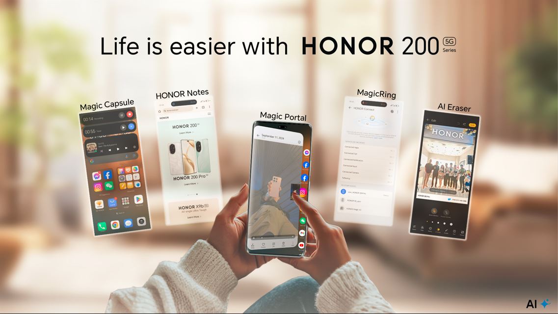 HONOR launches full AI Features with HONOR 200, now available to the public