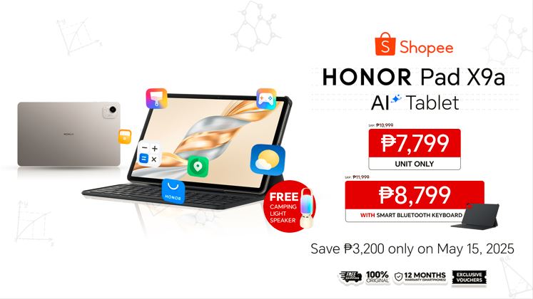 Price Reveal: AI Tablet HONOR Pad X9a for only PHP 8,799?