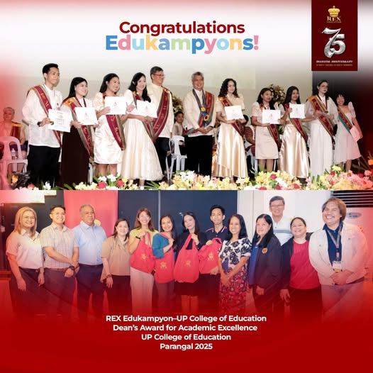 Celebrating Future Educators: REX and UP Honors Outstanding Graduates of UP College of Education with Dean’s Award for Academic Excellence