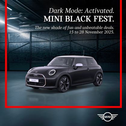MINI Kicks Off MINI Black Fest: The Biggest Year-End Celebration of Thrills, Style, and Exclusive Offers