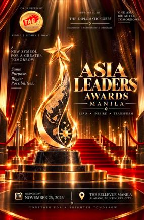 Asia Leaders Awards 2026 Manila: Celebrating Asia’s Visionaries on November 25, 2026 at Bellevue Hotel