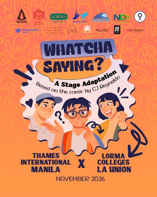 Whatcha Saying? Stage Adaptation of Deaf Artist CJ Reynaldo’s Comic Opens in Quezon City and La Union This November